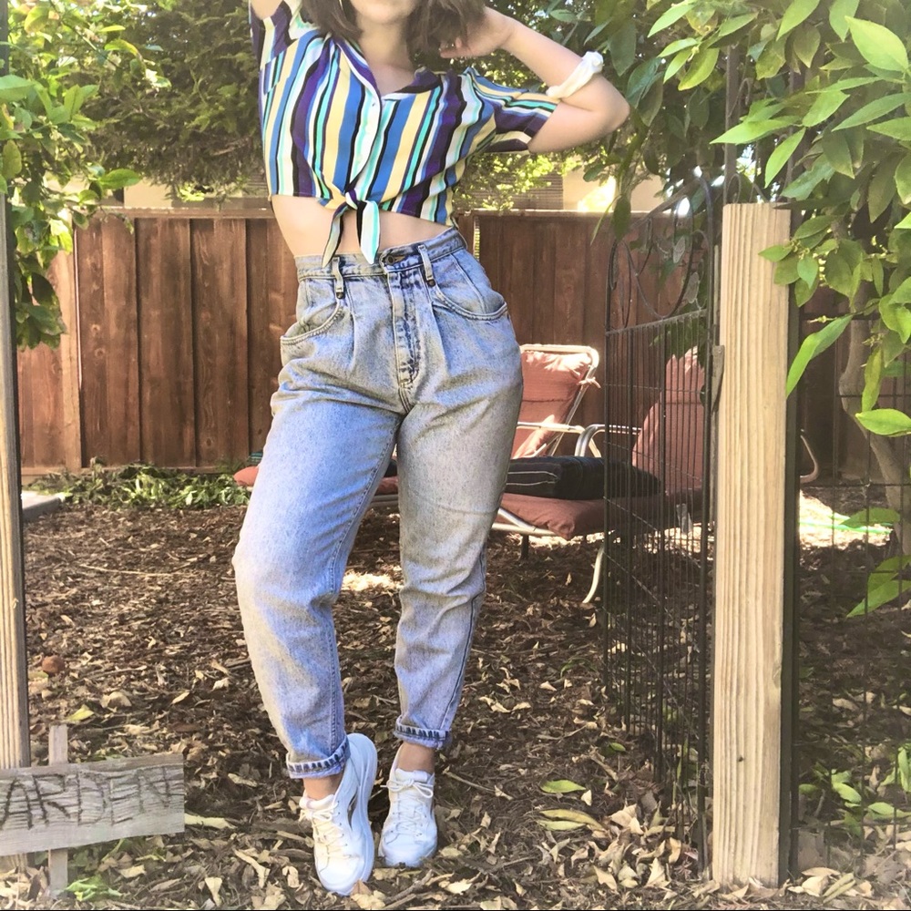 Lee Rare Vintage Curvy Mom Jeans Pleated High Rise